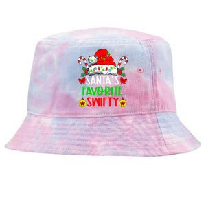 SantaS Favorite Swifty Merry Christmas Groovy Xmas Lights Tie-Dyed Bucket Hat