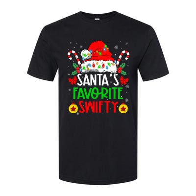 SantaS Favorite Swifty Merry Christmas Groovy Xmas Lights Softstyle CVC T-Shirt