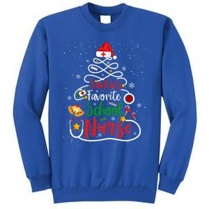 SantaS Favorite School Nurse Christmas Nursing Tree Gift Sweatshirt