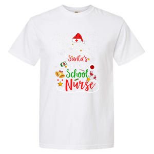 SantaS Favorite School Nurse Christmas Nursing Tree Gift Garment-Dyed Heavyweight T-Shirt