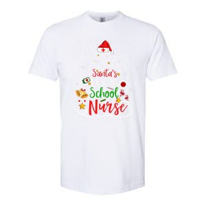 SantaS Favorite School Nurse Christmas Nursing Tree Gift Softstyle CVC T-Shirt