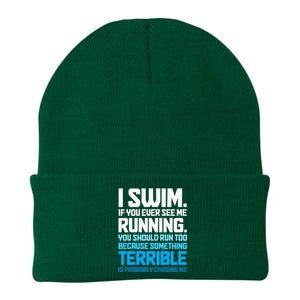 Swimming Funny Swimmer I Swim Knit Cap Winter Beanie