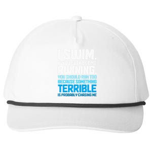 Swimming Funny Swimmer I Swim Snapback Five-Panel Rope Hat