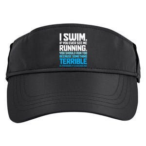 Swimming Funny Swimmer I Swim Adult Drive Performance Visor