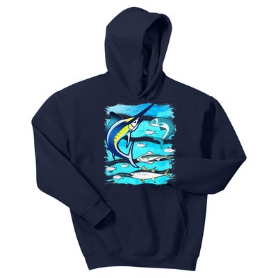 Saltwater Fish Swordfish Mahi Tuna Kingfing Atlantic Ocean Kids Hoodie