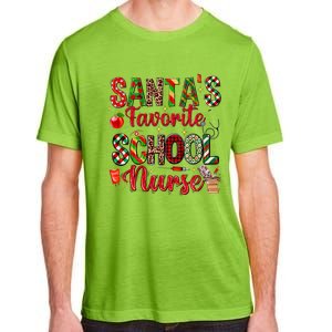 SantaS Favorite School Nurse Christmas Nursing Xmas Nurses Gift Adult ChromaSoft Performance T-Shirt