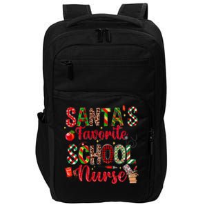 SantaS Favorite School Nurse Christmas Nursing Xmas Nurses Gift Impact Tech Backpack