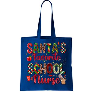 SantaS Favorite School Nurse Christmas Nursing Xmas Nurses Gift Tote Bag