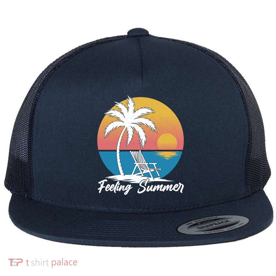 Summer Feeling Flat Bill Trucker Hat