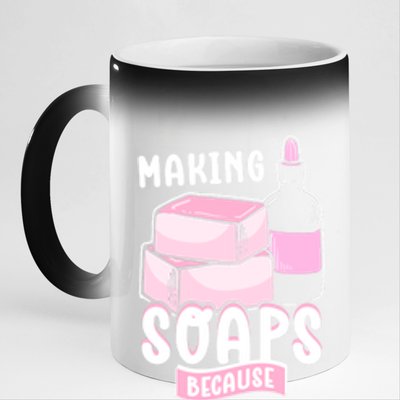 Saponification For Soap Maker And Soap Cooking Soap Making Gift 11oz Black Color Changing Mug