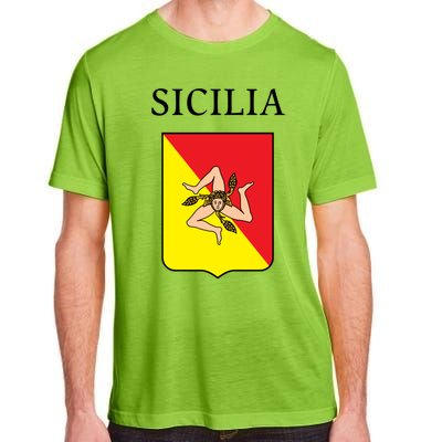 Sicilia Flag Sicily Palermo Italy Gift Adult ChromaSoft Performance T-Shirt