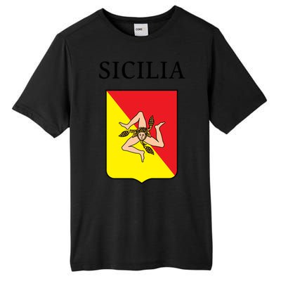 Sicilia Flag Sicily Palermo Italy Gift Tall Fusion ChromaSoft Performance T-Shirt