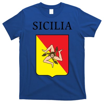 Sicilia Flag Sicily Palermo Italy Gift T-Shirt