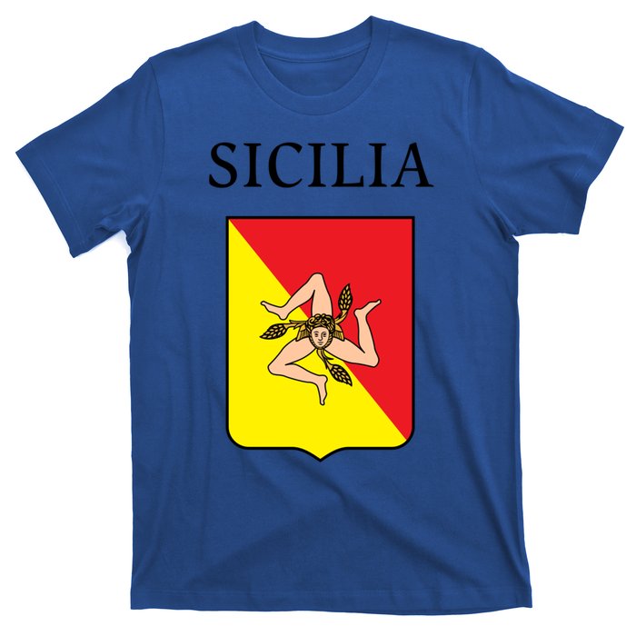 Sicilia Flag Sicily Palermo Italy Gift T-Shirt