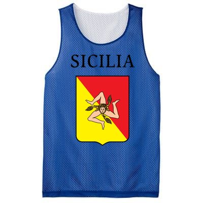 Sicilia Flag Sicily Palermo Italy Gift Mesh Reversible Basketball Jersey Tank