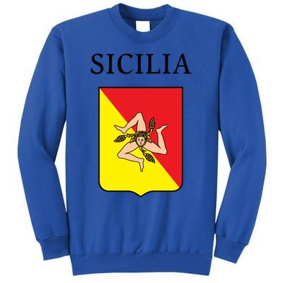 Sicilia Flag Sicily Palermo Italy Gift Tall Sweatshirt