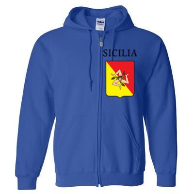 Sicilia Flag Sicily Palermo Italy Gift Full Zip Hoodie