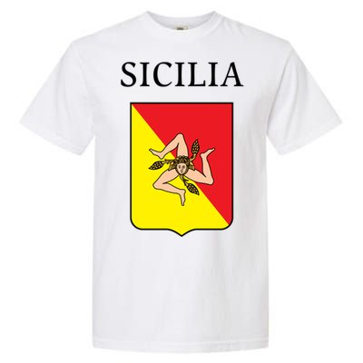 Sicilia Flag Sicily Palermo Italy Gift Garment-Dyed Heavyweight T-Shirt