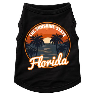 Surfing Florida Sunshine State Sunset Beach Gift Doggie Tank