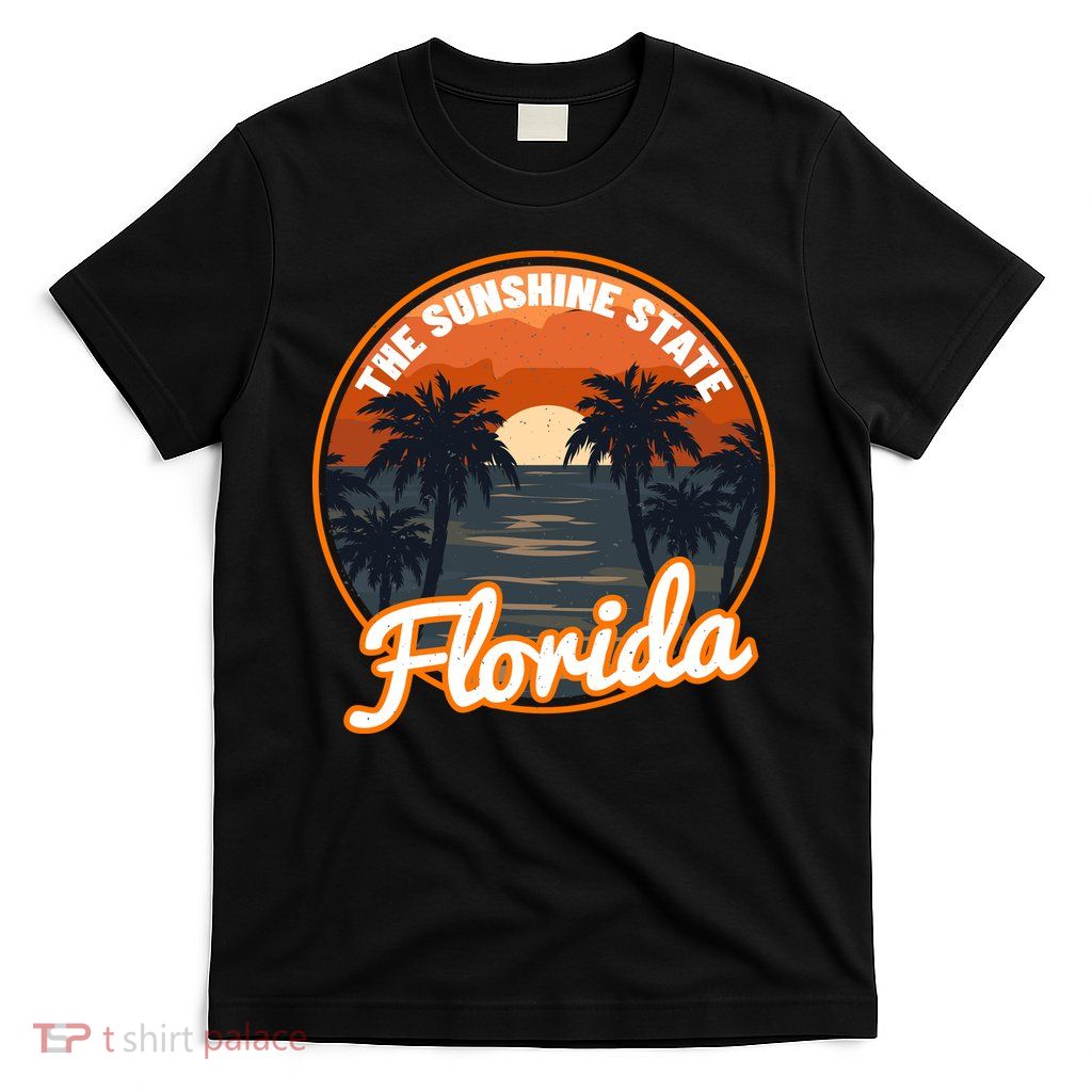 Surfing Florida Sunshine State Sunset Beach Gift T-Shirt