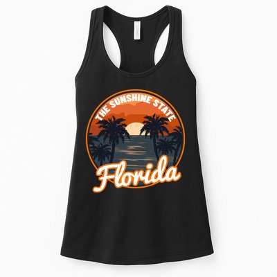 Surfing Florida Sunshine State Sunset Beach Gift Womens Tank Top