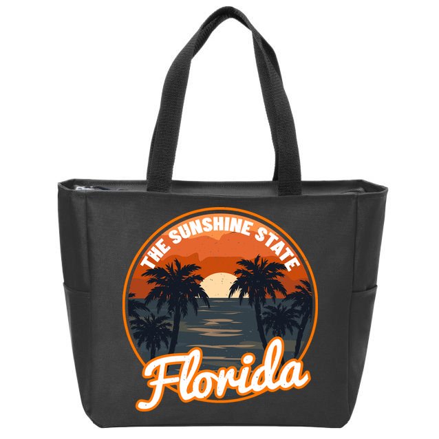 Surfing Florida Sunshine State Sunset Beach Gift Zip Tote Bag