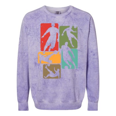 Soccer For Soccer Player | Retro Boys Soccer Colorblast Crewneck Sweatshirt