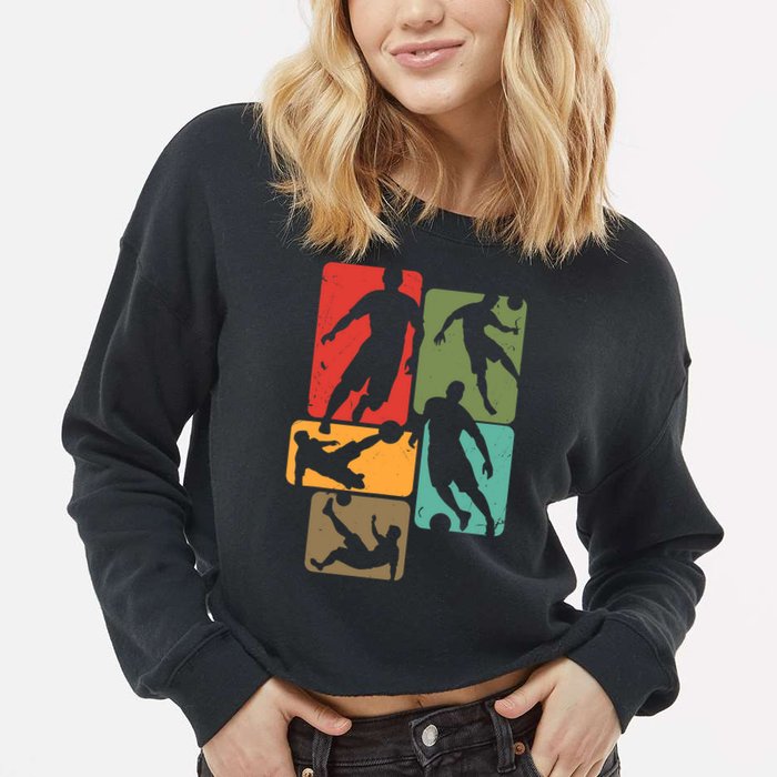 Soccer For Soccer Player | Retro Boys Soccer Cropped Pullover Crew