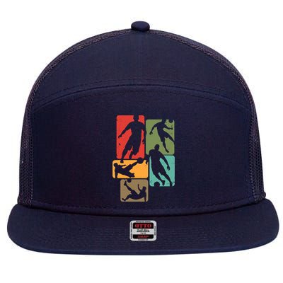 Soccer For Soccer Player | Retro Boys Soccer 7 Panel Mesh Trucker Snapback Hat
