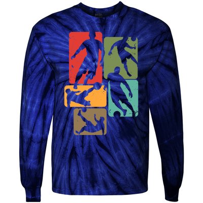 Soccer For Soccer Player | Retro Boys Soccer Tie-Dye Long Sleeve Shirt