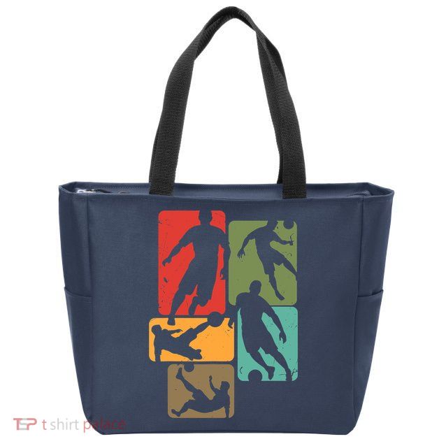 Soccer For Soccer Player | Retro Boys Soccer Zip Tote Bag