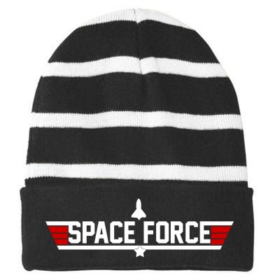 Space Force Striped Beanie with Solid Band