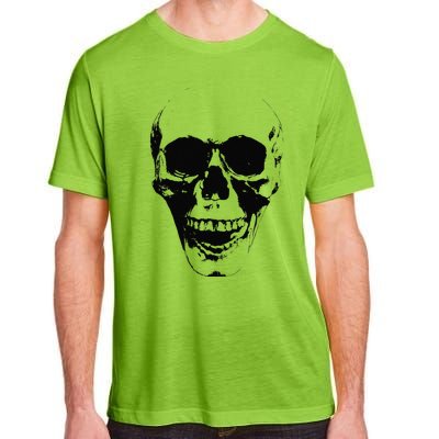 Skull Face Silhouette Grunge Rock Graphic Halloween Horror Adult ChromaSoft Performance T-Shirt