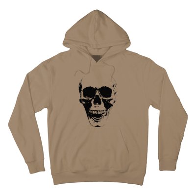 Skull Face Silhouette Grunge Rock Graphic Halloween Horror Hoodie