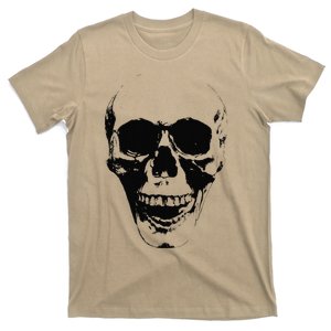 Skull Face Silhouette Grunge Rock Graphic Halloween Horror T-Shirt