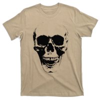 Skull Face Silhouette Grunge Rock Graphic Halloween Horror T-Shirt