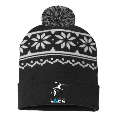 SUP Foil Surfing 2 funny sport lover USA-Made Snowflake Beanie