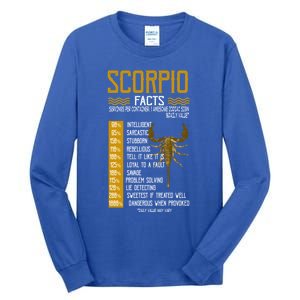 Scorpio Facts Tee Zodiac Lovers Cool Gift Tall Long Sleeve T-Shirt