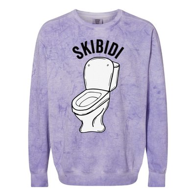 Skibid.I Funny Toilet Meme Brain Rot Humor Colorblast Crewneck Sweatshirt