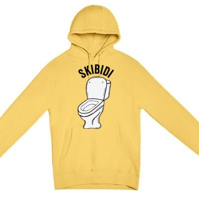 Skibid.I Funny Toilet Meme Brain Rot Humor Premium Pullover Hoodie