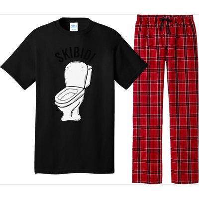 Skibid.I Funny Toilet Meme Brain Rot Humor Pajama Set