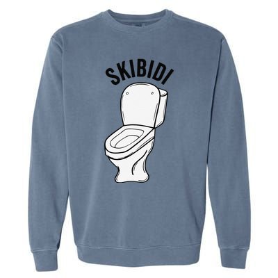 Skibid.I Funny Toilet Meme Brain Rot Humor Garment-Dyed Sweatshirt