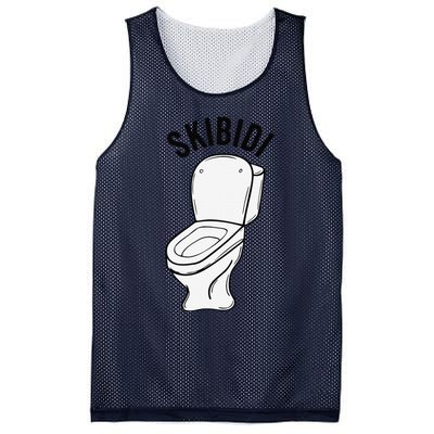 Skibid.I Funny Toilet Meme Brain Rot Humor Mesh Reversible Basketball Jersey Tank