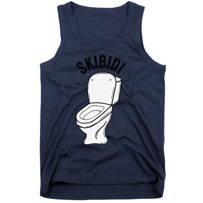 Skibid.I Funny Toilet Meme Brain Rot Humor Tank Top