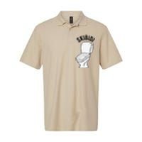 Skibid.I Funny Toilet Meme Brain Rot Humor Softstyle Adult Sport Polo