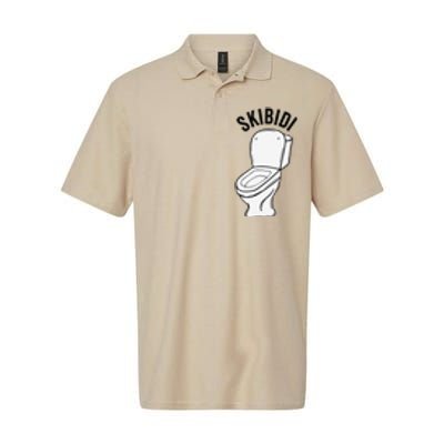 Skibid.I Funny Toilet Meme Brain Rot Humor Softstyle Adult Sport Polo