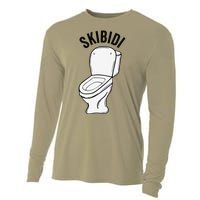 Skibid.I Funny Toilet Meme Brain Rot Humor Cooling Performance Long Sleeve Crew