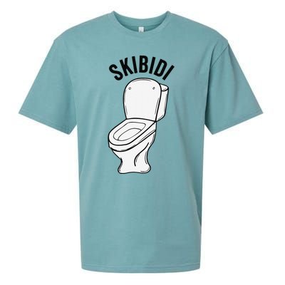 Skibid.I Funny Toilet Meme Brain Rot Humor Sueded Cloud Jersey T-Shirt