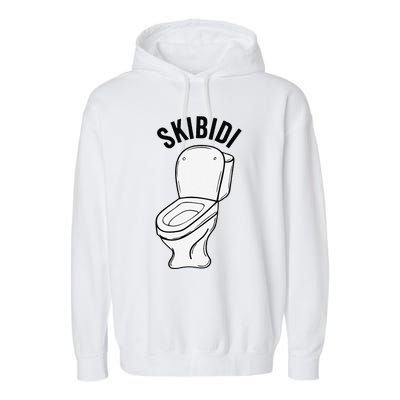 Skibid.I Funny Toilet Meme Brain Rot Humor Garment-Dyed Fleece Hoodie