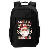 Santa Favorite Teacher Groovy Retro Christmas Daily Commute Backpack